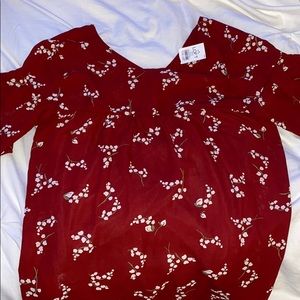 LOFT flower printed blouse